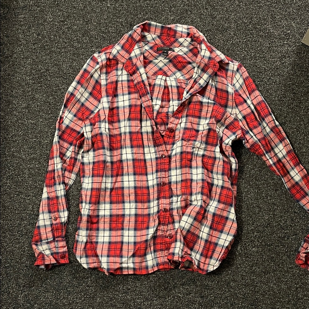 7/$20 J. Crew Red and Blue Plaid Shirt 7/$20